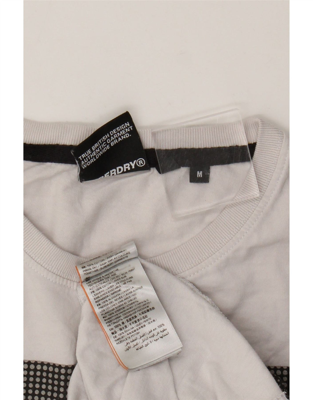 Ανδρικό γραφικό μπλουζάκι Superdry, μεσαίο λευκό βαμβακερό