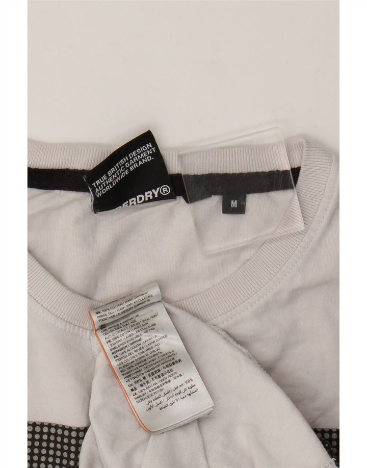 Ανδρικό γραφικό μπλουζάκι Superdry, μεσαίο λευκό βαμβακερό