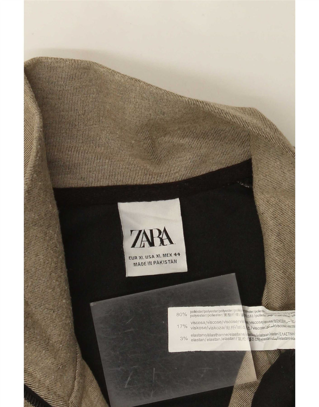 Ανδρική φόρμα Zara Top Jacket XL Green Flecked Polyester