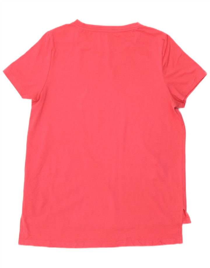 Γυναικείο γραφικό μπλουζάκι Adidas Top UK 12/14 Medium Pink Polyester