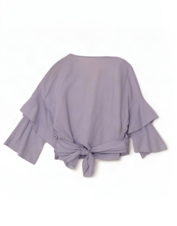 Zara Γυναικεία μπλούζα με μανίκια 3/4 UK 10 Small Blue