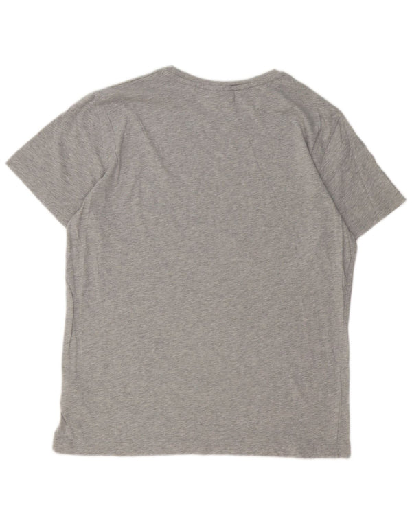 Ανδρικό γραφικό T-Shirt Gant Top Larg γκρι βαμβακερό