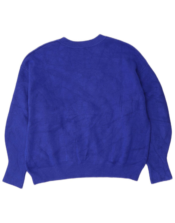 Γυναικείο πουλόβερ Guess Graphic Crew Neck Jumper UK 14 Medium Blue