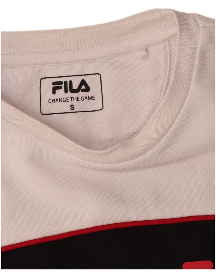 Ανδρικό γραφικό φούτερ Fila Small White Colourblock