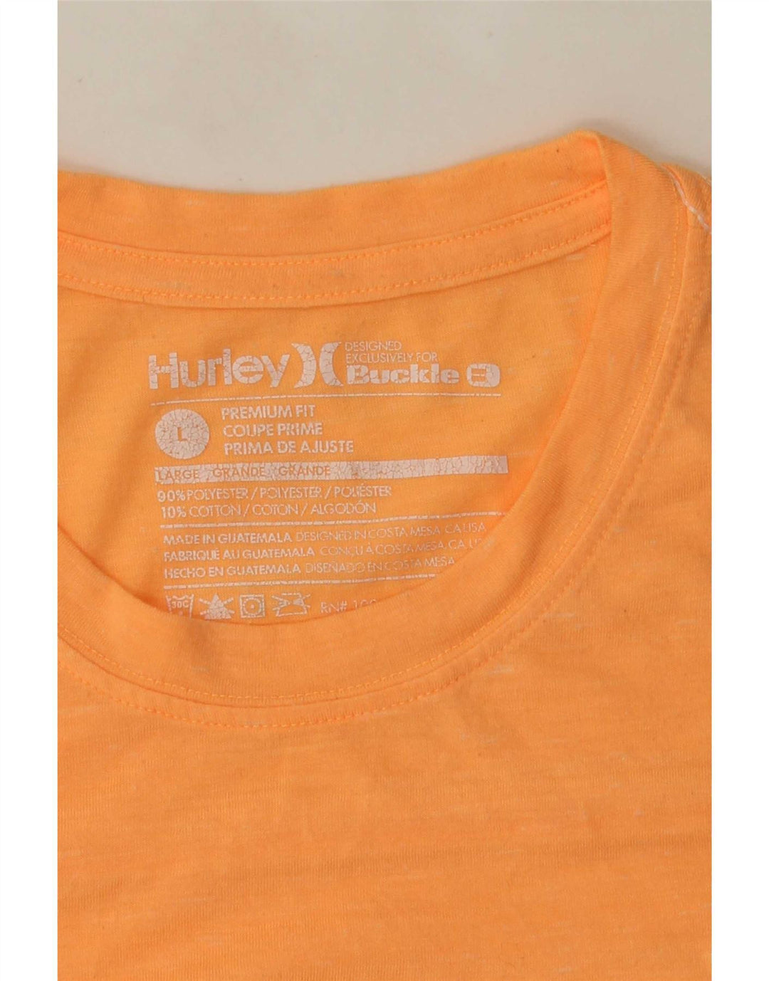 Hurley Ανδρικό T-Shirt Premium Fit Top μεγάλο πορτοκαλί πολυεστέρας