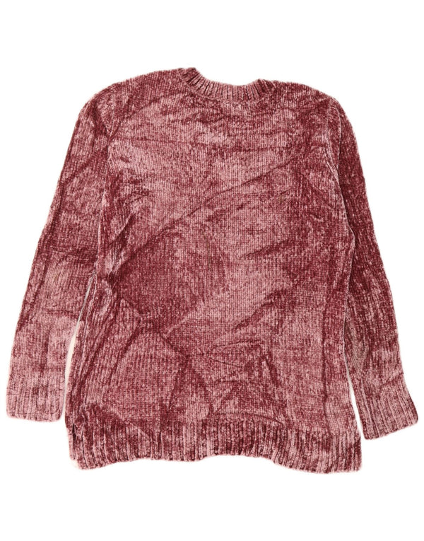 ORVIS Γυναικείο πουλόβερ με λαιμόκοψη με V λαιμόκοψη UK 14 Medium Maroon Πολυεστέρας