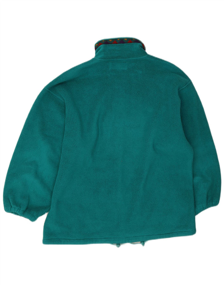 Vintage Ανδρικό Fleece Jacket UK 40 Large Green Geometric Polyester