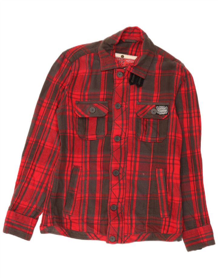 Superdry Ανδρικό Utility Μπουφάν UK 42 XL Red Check Cotton