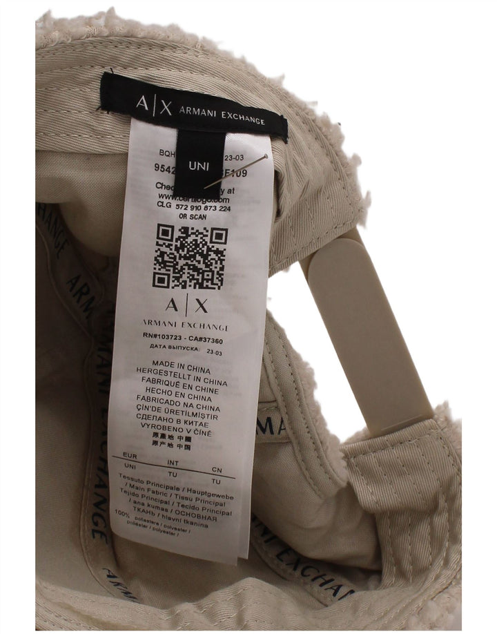 Armani Exchange Ανδρικό καπέλο μπέιζμπολ Fleece One Size Off White Polyester