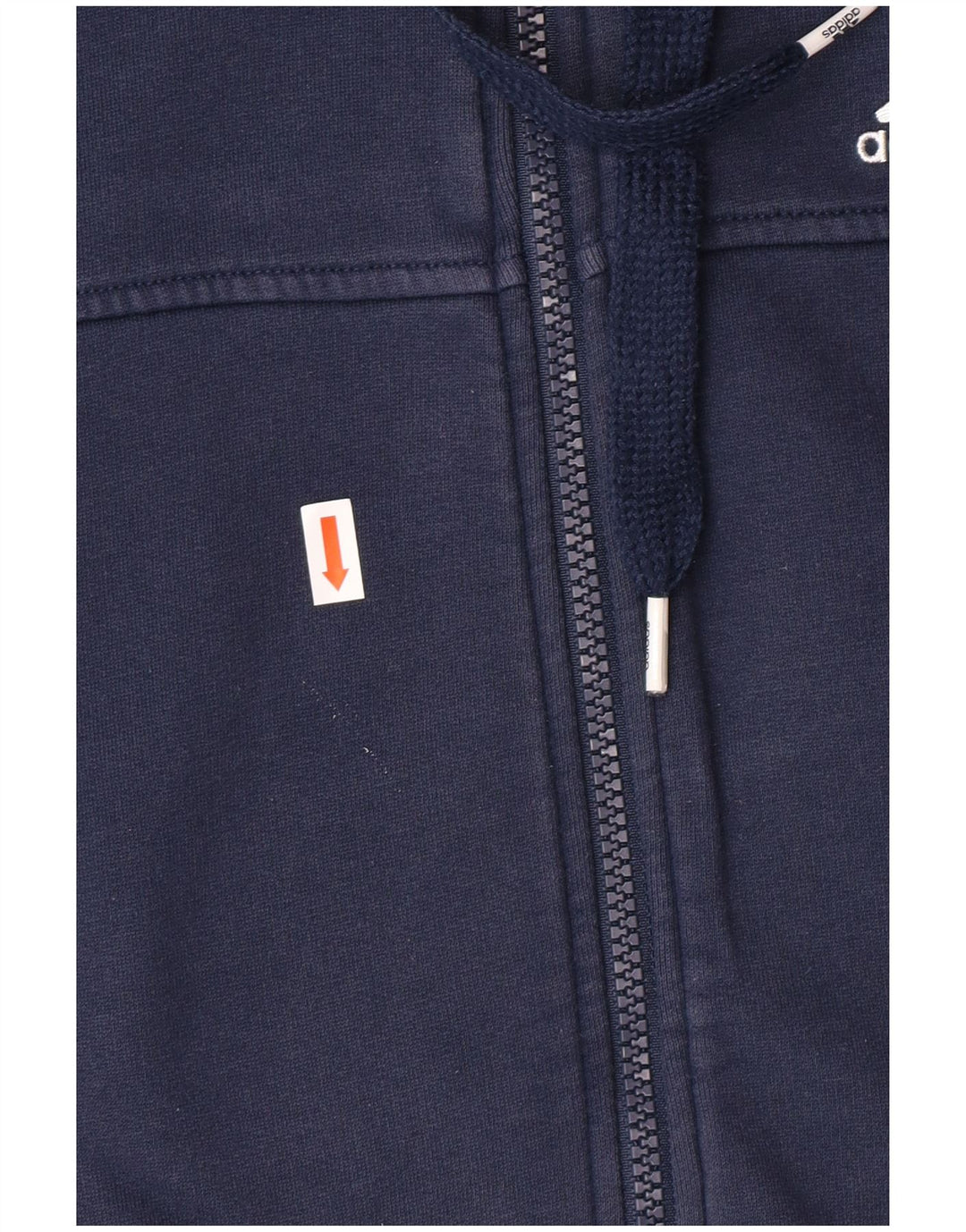 Ανδρικό πουλόβερ με κουκούλα με φερμουάρ ADIDAS Μικρό μπλε ναυτικό βαμβακερό