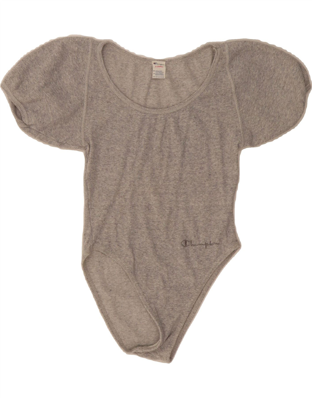CHAMPION Womens Bodysuit UK 6 XS Grey Cotton Vintage Champion and Second-Hand Champion from Messina Hembry 