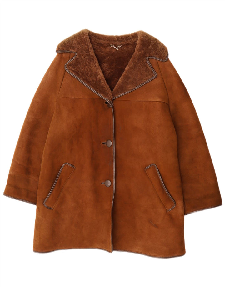 Morlands Γυναικείο Shearling Coat UK 16 Large Brown Sheepskin
