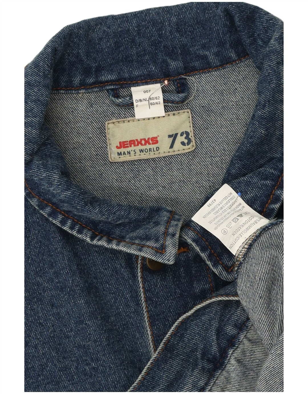 Jeaxxs Ανδρικό Τζιν Μπουφάν IT 60/62 5XL Μπλε Βαμβακερό