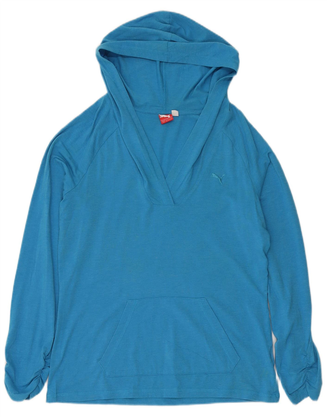 PUMA Γυναικείο τοπ με κουκούλα μακρυμάνικο UK 14 μεγάλο μπλε