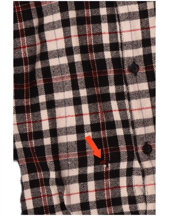 Jack Wills Ανδρικό καρό φανελένιο πουκάμισο XL μαύρο καρό βαμβακερό