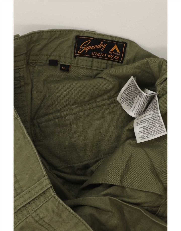 Ανδρικό σορτς Cargo Superdry W32 Μεσαίο πράσινο βαμβακερό