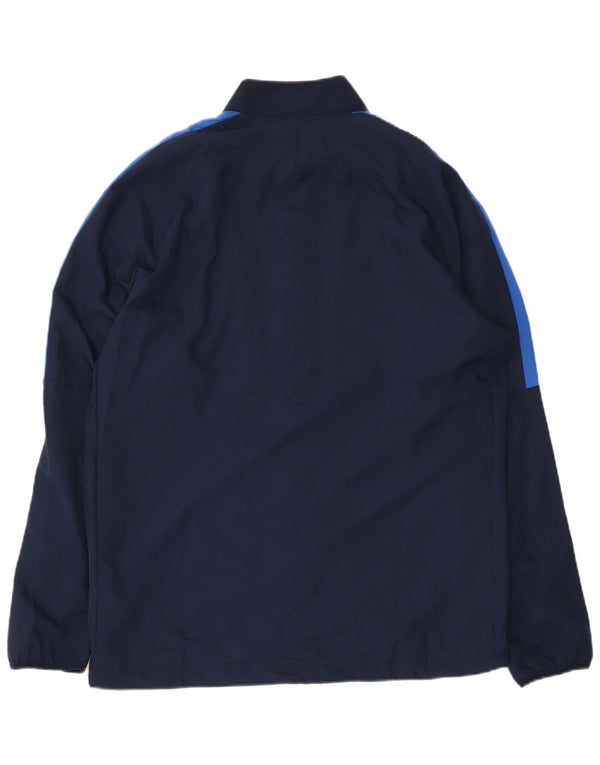 Ανδρική φόρμα γυμναστικής Nike γραφική Dri Fit Top μπουφάν μεγάλο μπλε μπλε χρώματος