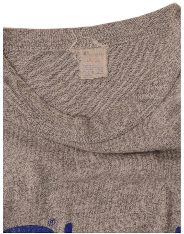 Ανδρικό T-Shirt Champion Graphic Top Large Grey Acrylic
