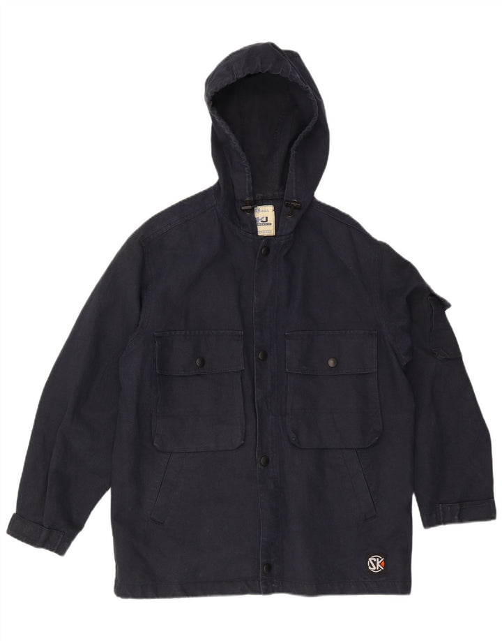 Vintage Ανδρικό κουκούλα Utility Jacket UK 38 Medium Navy Blue