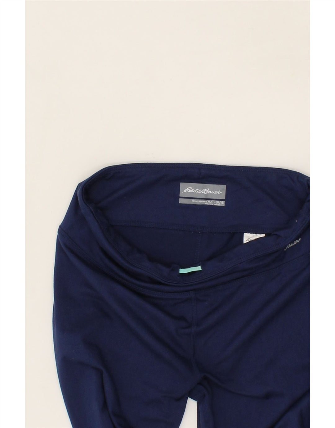EDDIE BAUER Girls Leggings 14-15 Years XL Navy Blue Polyester Vintage Eddie Bauer and Second-Hand Eddie Bauer from Messina Hembry 