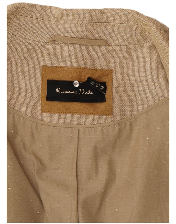 Massimo Dutti Γυναικείο μπλέιζερ με 2 κουμπιά μπουφάν EU 42 Μεγάλο Μπεζ