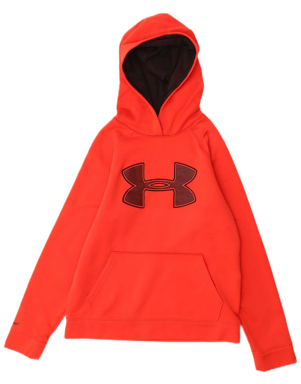 Under Armour Girls Graphic Hoodie Jumper 9-10 Years Medium Red Sports