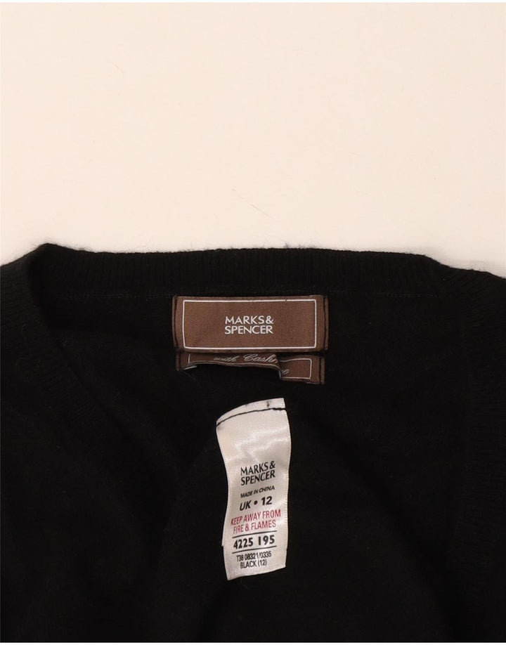 Marks & Spencer Γυναικείο πουλόβερ με λαιμόκοψη με V λαιμόκοψη UK 12 μεσαία μαύρη βισκόζη