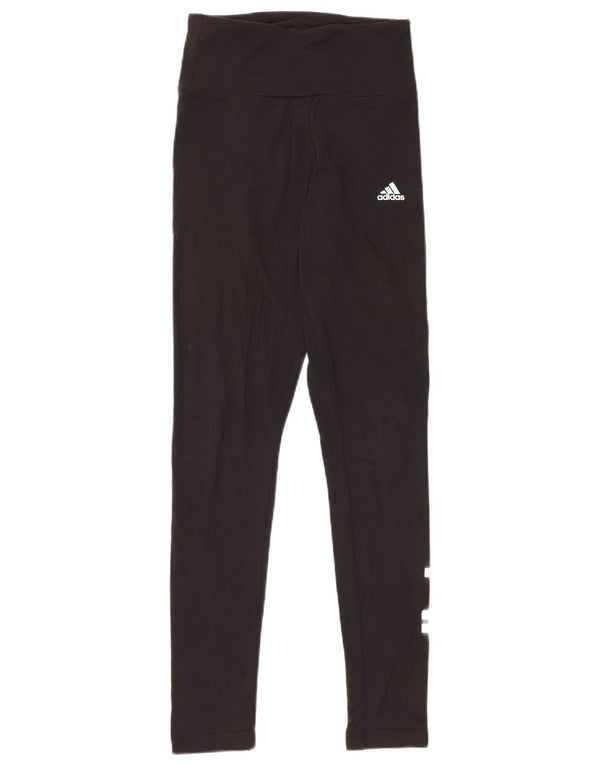 Adidas Γυναικείο Γραφικό Κολάν UK 4/6 XS Μαύρο βαμβακερό