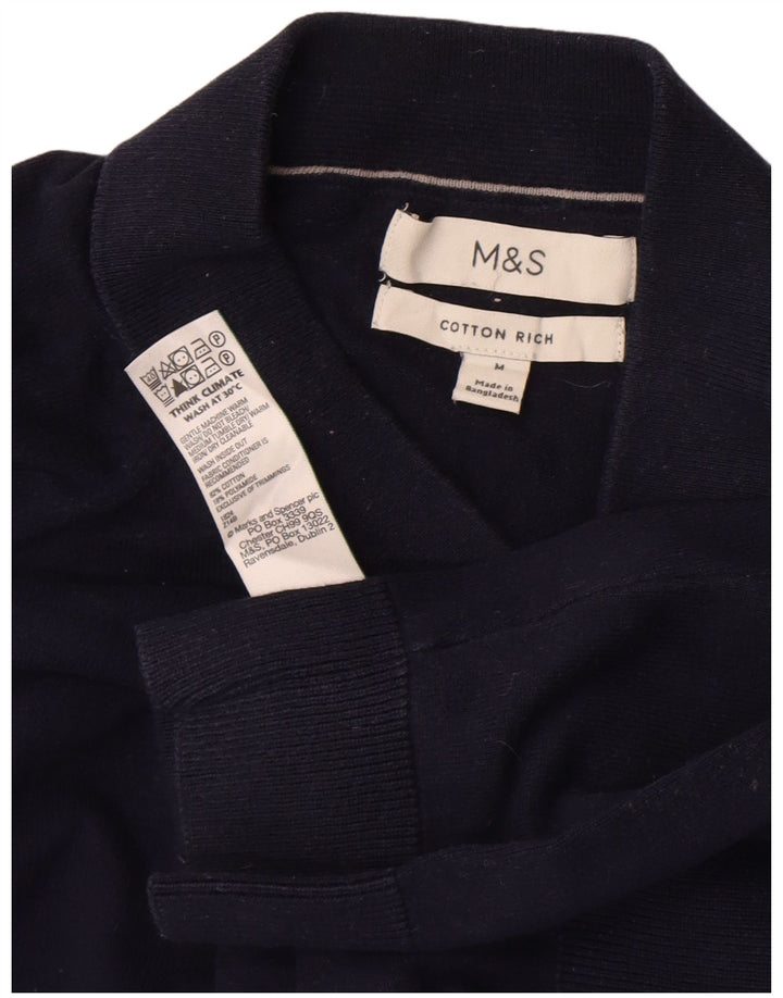 Marks & Spencer Ανδρικό πουλόβερ με λαιμό polo, μεσαίο βαμβακερό