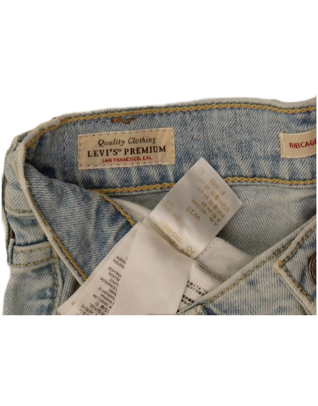 Γυναικείο τζιν σορτς Levi's Ribcage Bermuda W25 XS Μπλε βαμβακερό