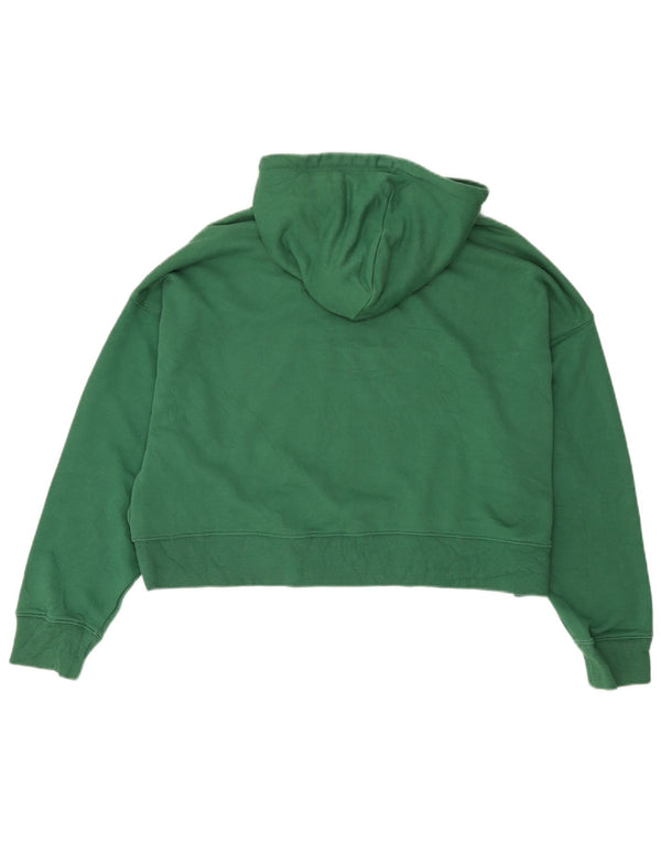 Puma Womens Crop Hoodie Jumper UK 20 2XL Πράσινο βαμβακερό