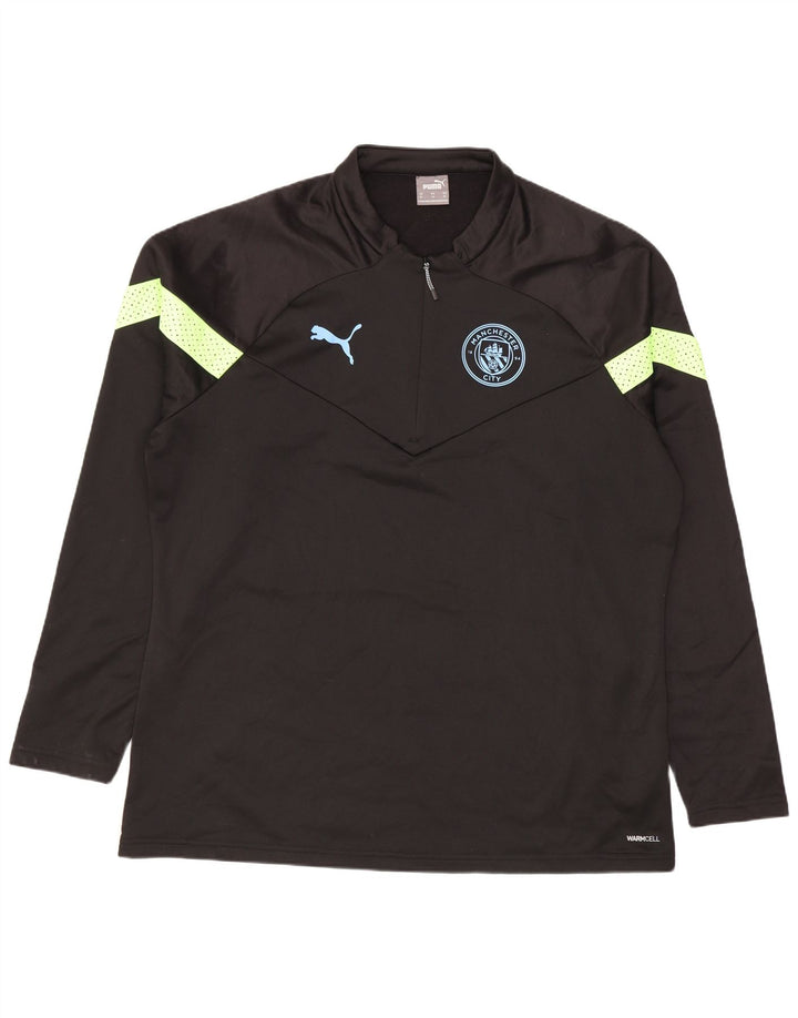 Ανδρική φόρμα Puma Manchester City Pullover Top XL Black Colourblock