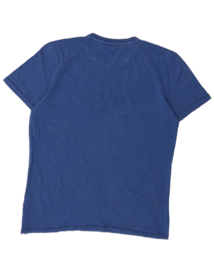 Ανδρικό γραφικό T-Shirt Fat Face Top από μεσαίο μπλε βαμβακερό