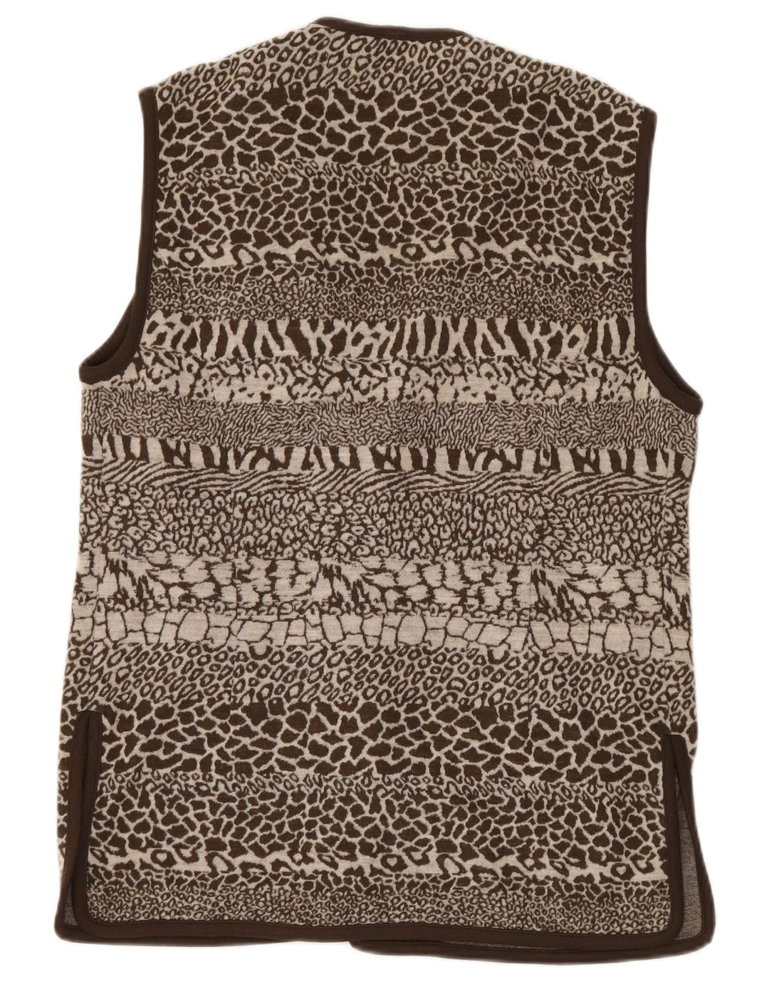Pierre Cardin Γυναικείο Gilet IT 44 Μαλλί Animal Print Medium καφέ