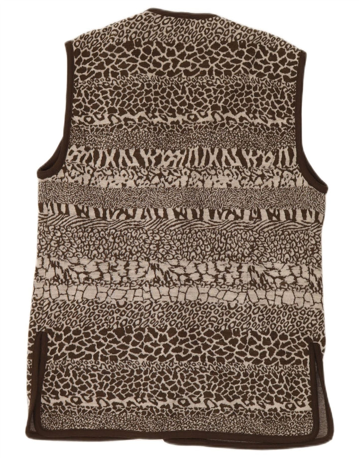 Pierre Cardin Γυναικείο Gilet IT 44 Μαλλί Animal Print Medium καφέ