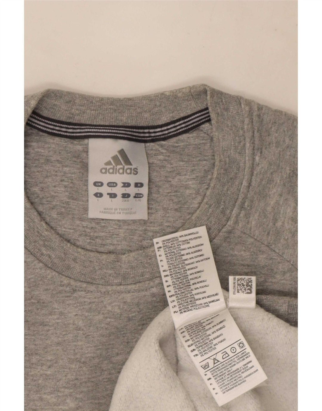 Ανδρικό φούτερ Adidas Jumper με μεγάλο γκρι βαμβακερό φούτερ