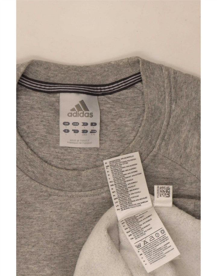 Ανδρικό φούτερ Adidas Jumper με μεγάλο γκρι βαμβακερό φούτερ