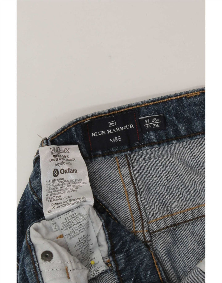Marks & Spencer Ανδρικό Τζιν Μπλε Harbor Straight W38 L27 Μπλε βαμβακερό