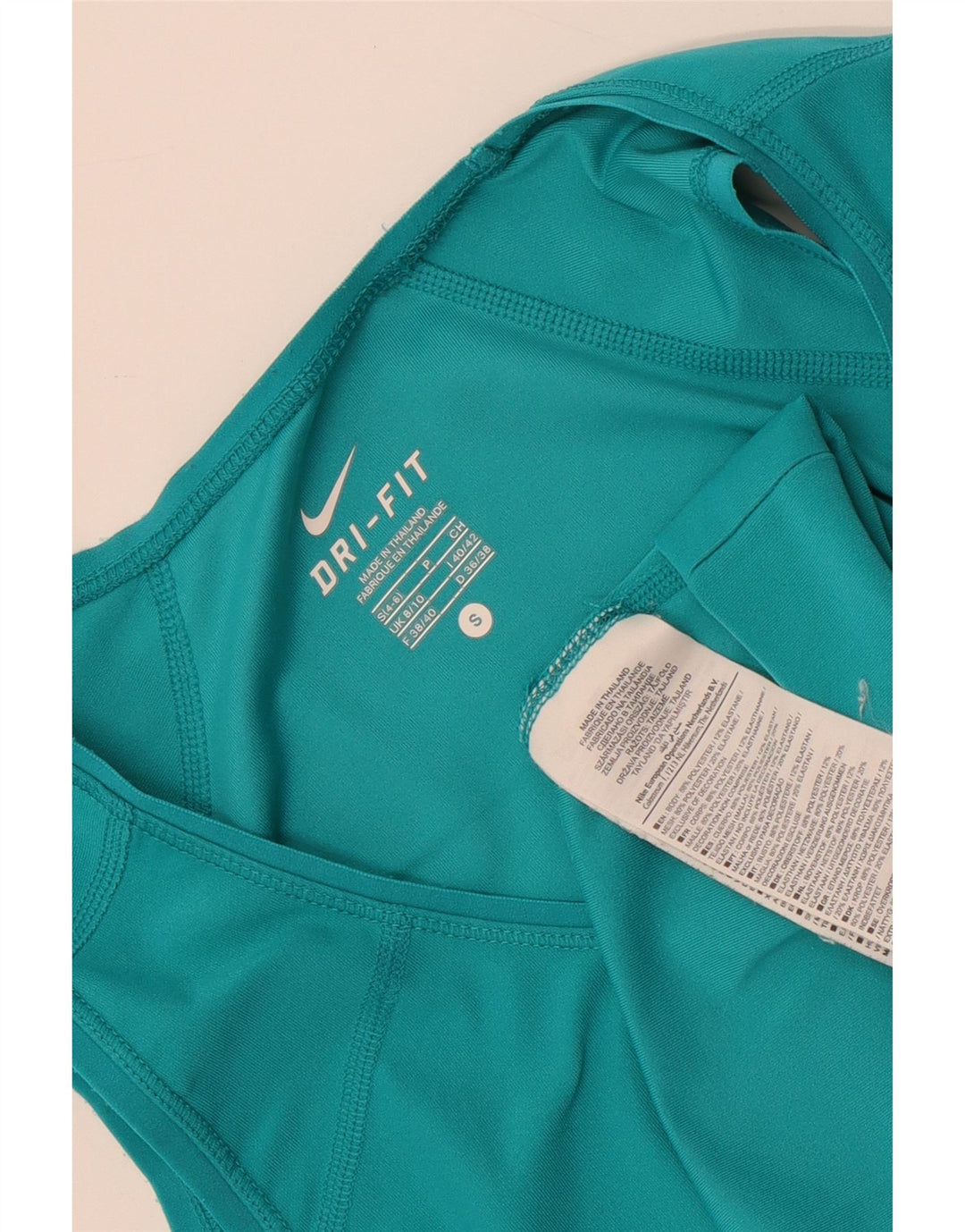 Nike γυναικείο γιλέκο Dri Fit Top UK 8/10 Μικρός τιρκουάζ πολυεστέρας