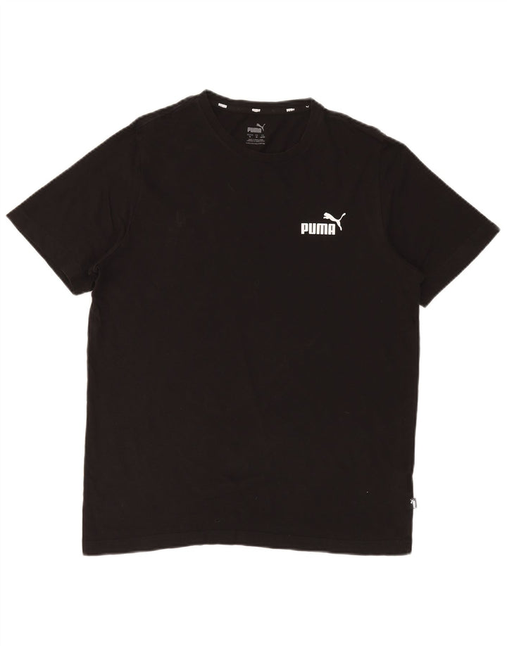 Ανδρικό T-Shirt Puma Τοπ μεσαίο μαύρο βαμβακερό