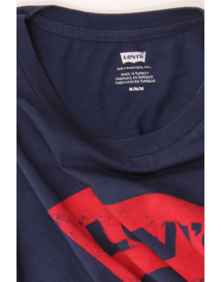 Levi's Mens Graphic T-Shirt Top Medium Navy Blue