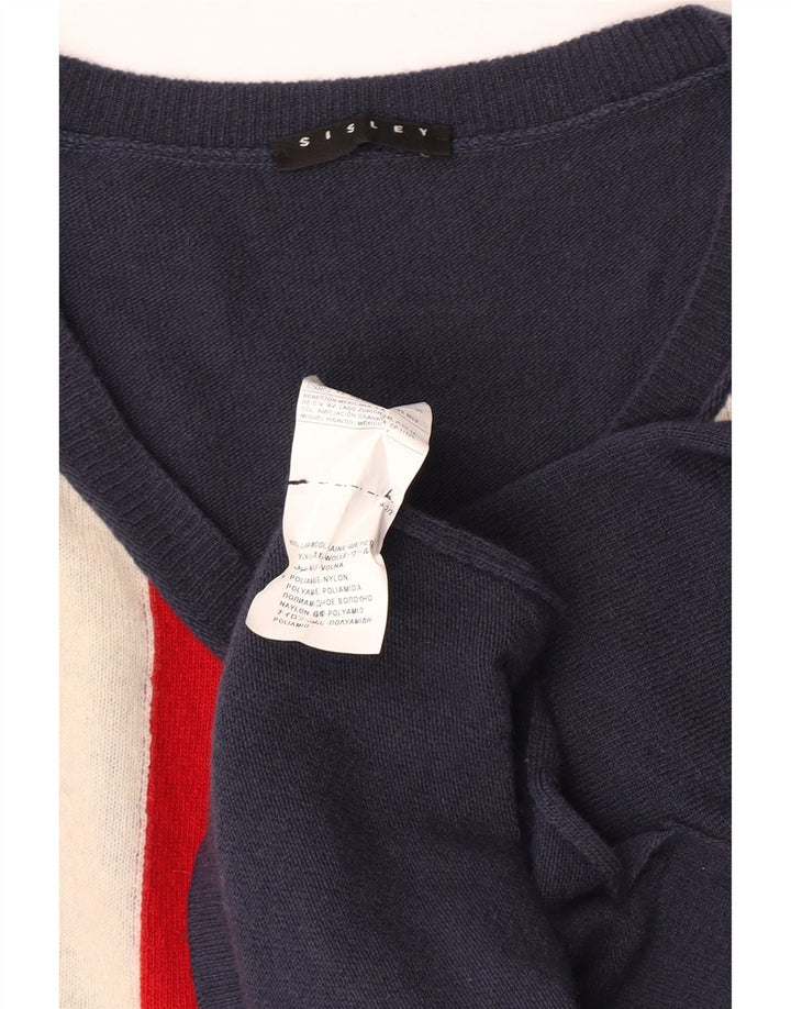 Sisley Γυναικεία Αγγλία Υπερμεγέθη γιλέκο Tank Top One Size Blue Wool