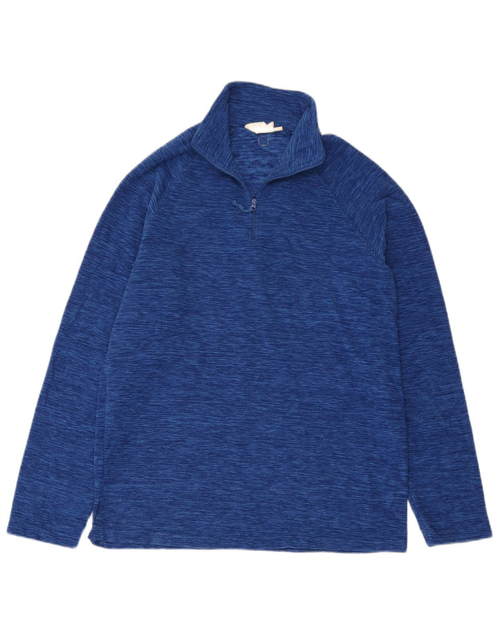 Ανδρική αποθήκη Mountain Warehouse με φερμουάρ Fleece Jumper Medium Navy Blue Flecked