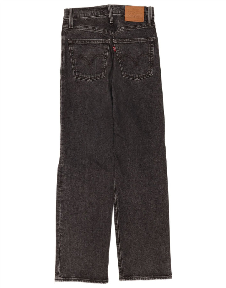 Γυναικείο Levi's Ribcage Straight Jeans W24 L28 Γκρι βαμβακερό