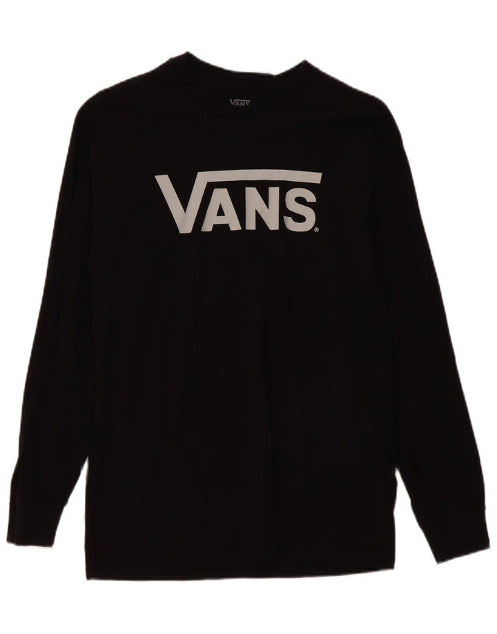 Vans Ανδρικό γραφικό μπλουζάκι μακρυμάνικο μεσαίο μαύρο βαμβακερό