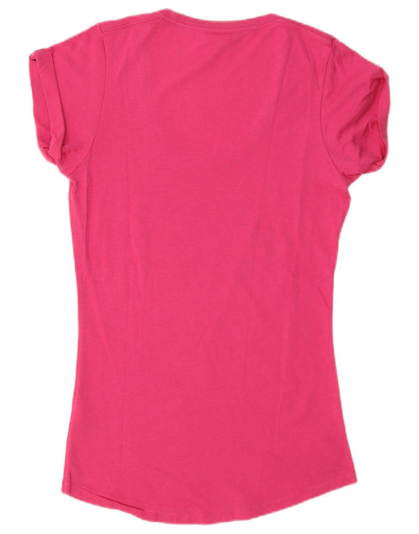 Γυναικείο μπλουζάκι Nike με γραφικά τοπ UK 6 XS Pink Polyester