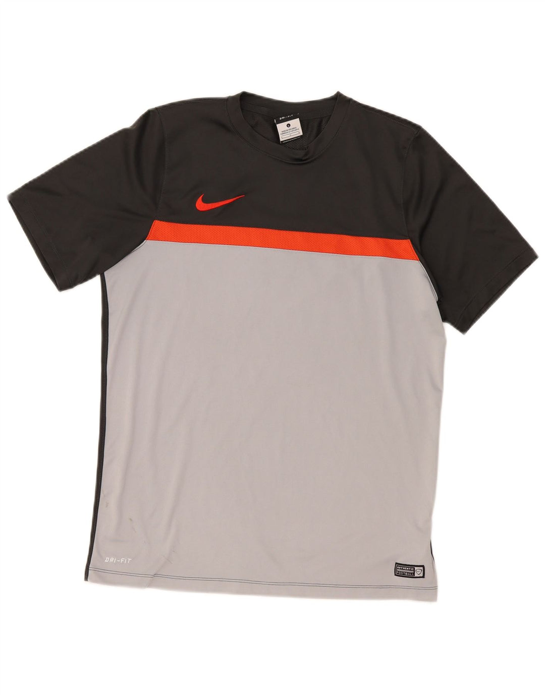 Ανδρικό T-Shirt Nike Dri Fit Top Large Grey Colourblock Πολυεστέρας