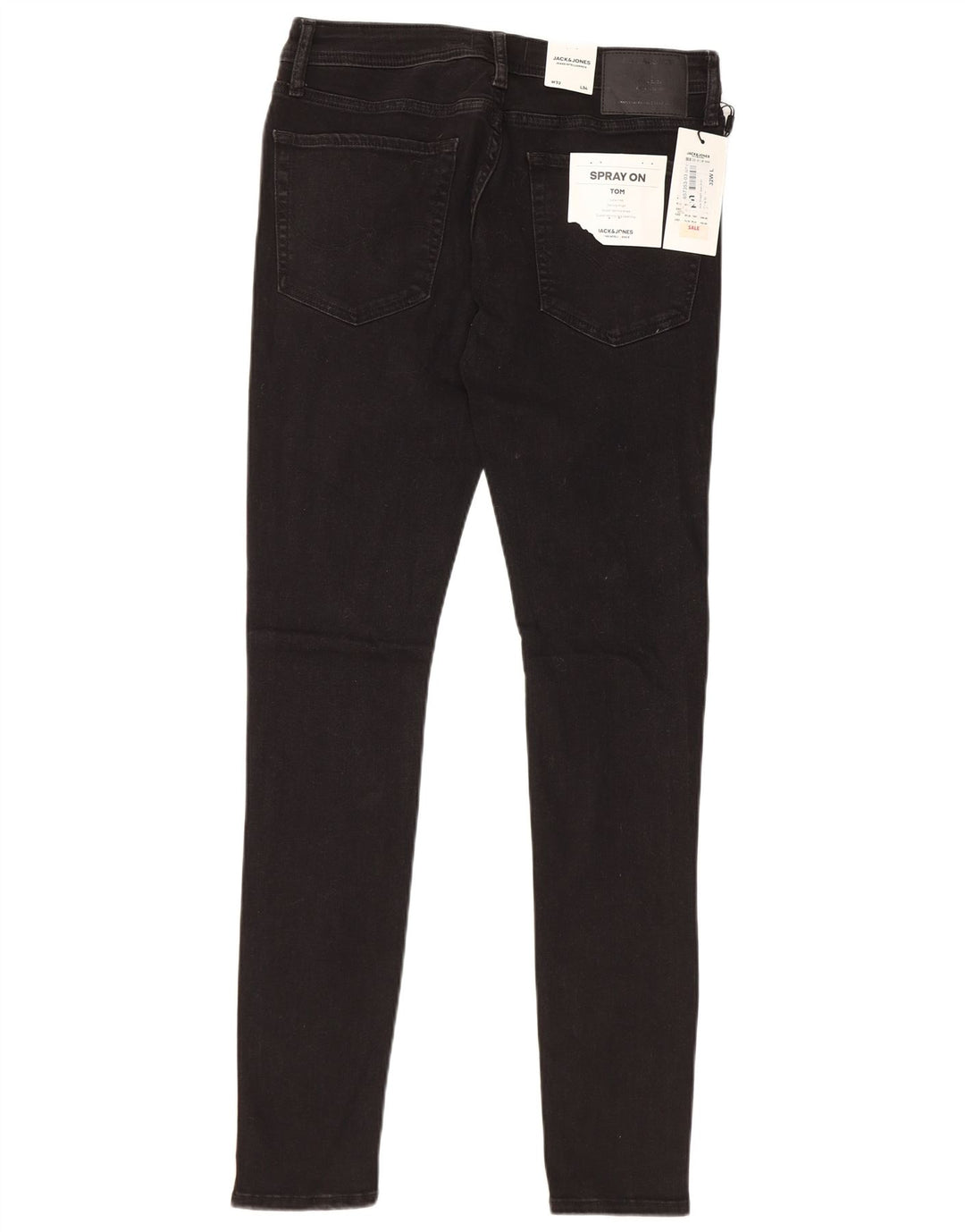 JACK & JONES Ανδρικό Tom Skinny Jeans W32 L34 Μαύρο βαμβακερό