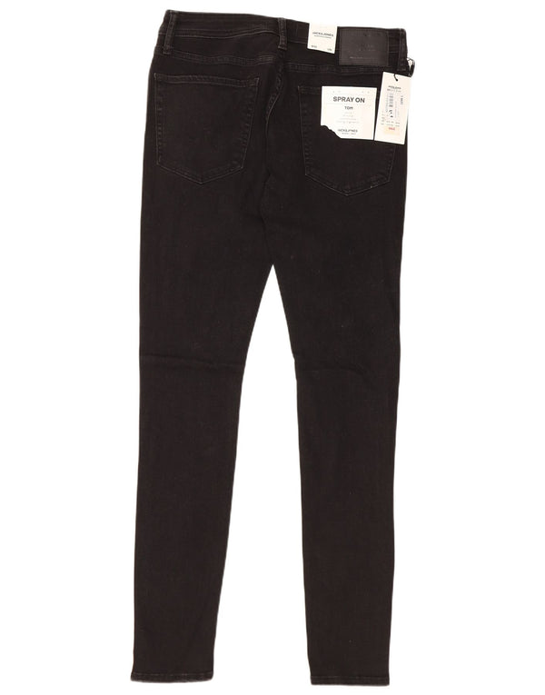 JACK & JONES Ανδρικό Tom Skinny Jeans W32 L34 Μαύρο βαμβακερό