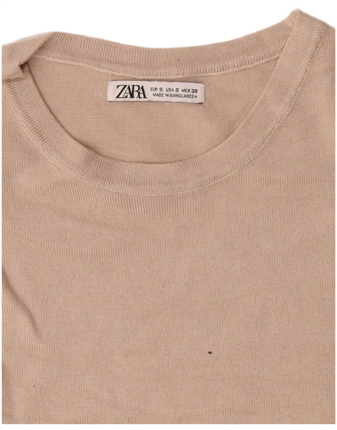 Ανδρικό πουλόβερ Zara Crew Neck Jumper Μικρό Μπεζ